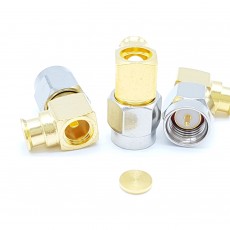 SMA Male Right Angle UT-141 Soldering Connector(Nickel)