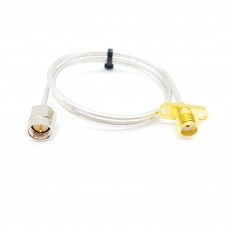 SMA(M)수컷-SMA(F)2 Hole Flange암컷 SF-085 Cable Assembly-50옴