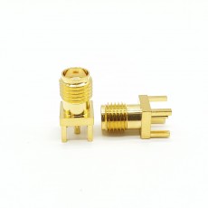 18GHz SMA Female Connector Solder 4R Attachment Thru Hole PCB