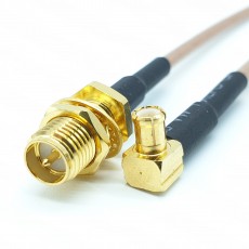 안테나 변환 케이블 RP-SMA(F)BH to MCX(M)R/A RG316S Cable Assembly
