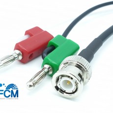 RG58 BNC(M)S/T수컷-Y 분기 RA 바나나플러그식 케이블 0.6m