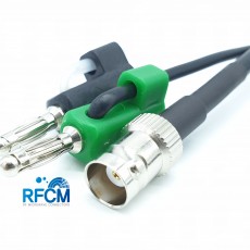 RG58 BNC(F)S/T암컷-Y 분기 RA 바나나플러그식 케이블 0.6m