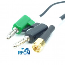 RG58 SMA(M)S/T수컷-Y 분기 RA 바나나플러그식 케이블 0.6m