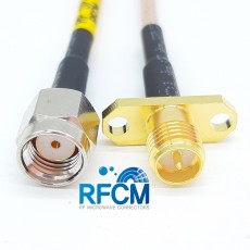 RP-SMA(F)2 Hole Flange수컷 RP-SMA(M)S/T암컷RG316/S Cable Assembly