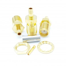 SMA Female Straight RG-316 Crimp Connector(Gold)