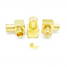 MCX Male Right Angle UT-085 Soldering Connector(Gold)