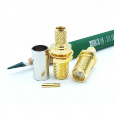 SMA(F)벌크 암컷 RG-400 Crimp  Connector(Gold)