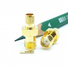 SMA(F)S/T 암컷 RG-400 Crimp Connector(Gold)