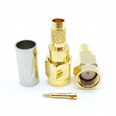 SMA Male Straight 50 Ohm LMR200 Crimp Connector(Gold)