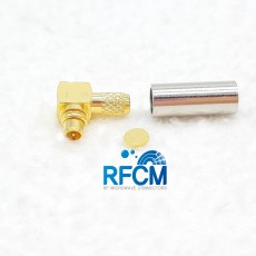 MMCX Male Right Angle RG-316S/D Crimp Connector(Gold)